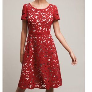 Anthropologie Moulinette Soeurs Floral A Line Midi Dress Cutout